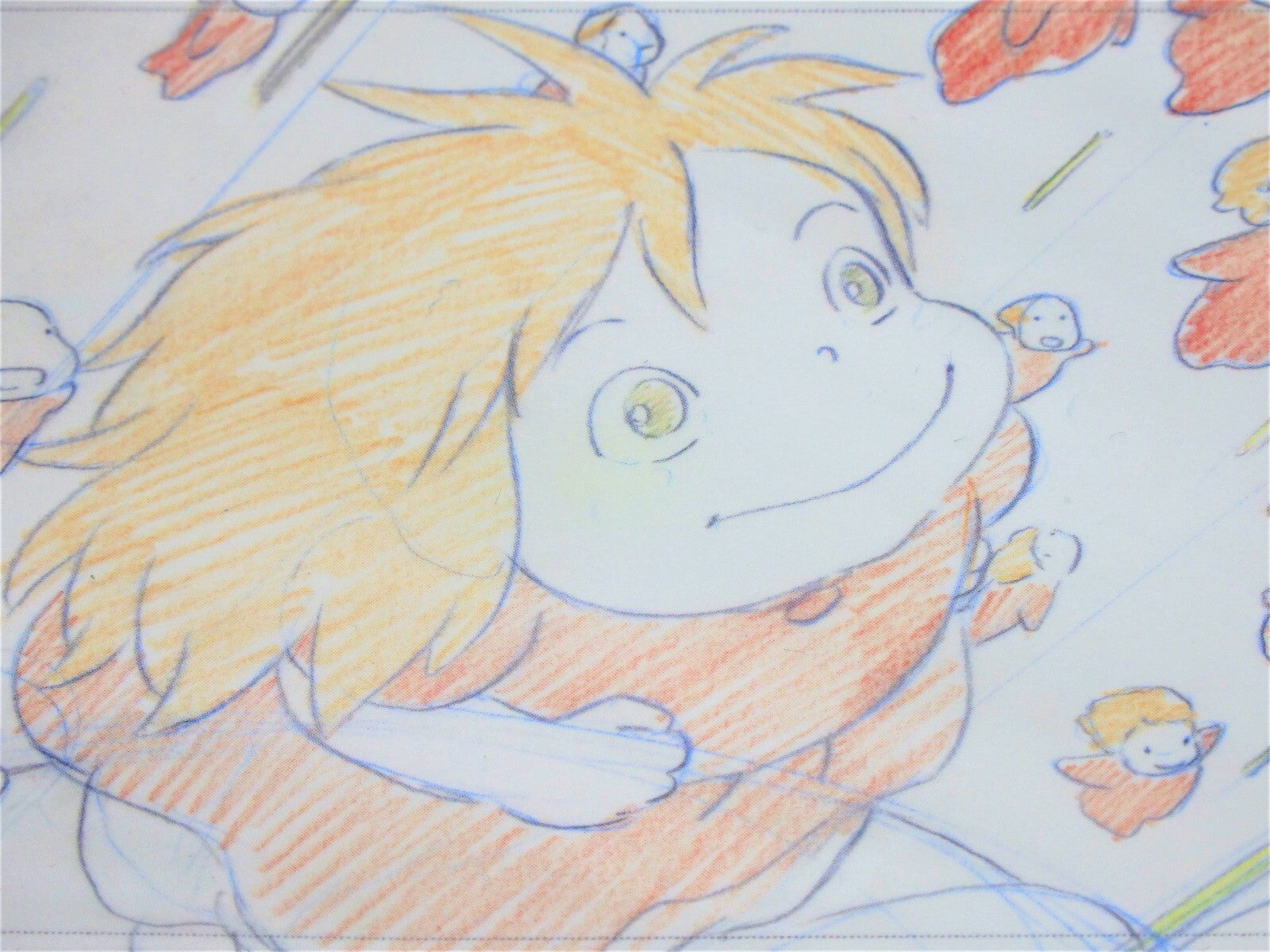 Studio Ghibli PONYO W/ Postcard Original Picture Art Cel Layout Exhibition Mint