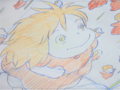 Studio Ghibli PONYO W/ Postcard Original Picture Art Cel Layout Exhibition Mint