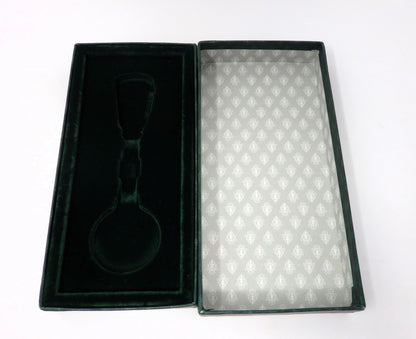 GUCCI Vintage GG Logo Interlocking Silver Gold Key Chain Holder Ring Charm Boxed