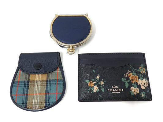 Vintage Christian Dior Coin Purse + Coach 91789 Card Case + Scotch House Lot 3pc