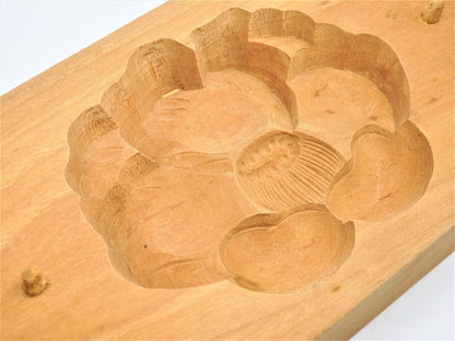 WAGASHI Kashigata Japanese Sweets Wooden Mold Camellia Vintage Pastry Cake #2