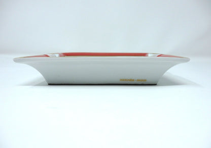 HERMES Ashtray Porcelain Exotic Bird Motif Interior Tableware Plate Gift Boxed