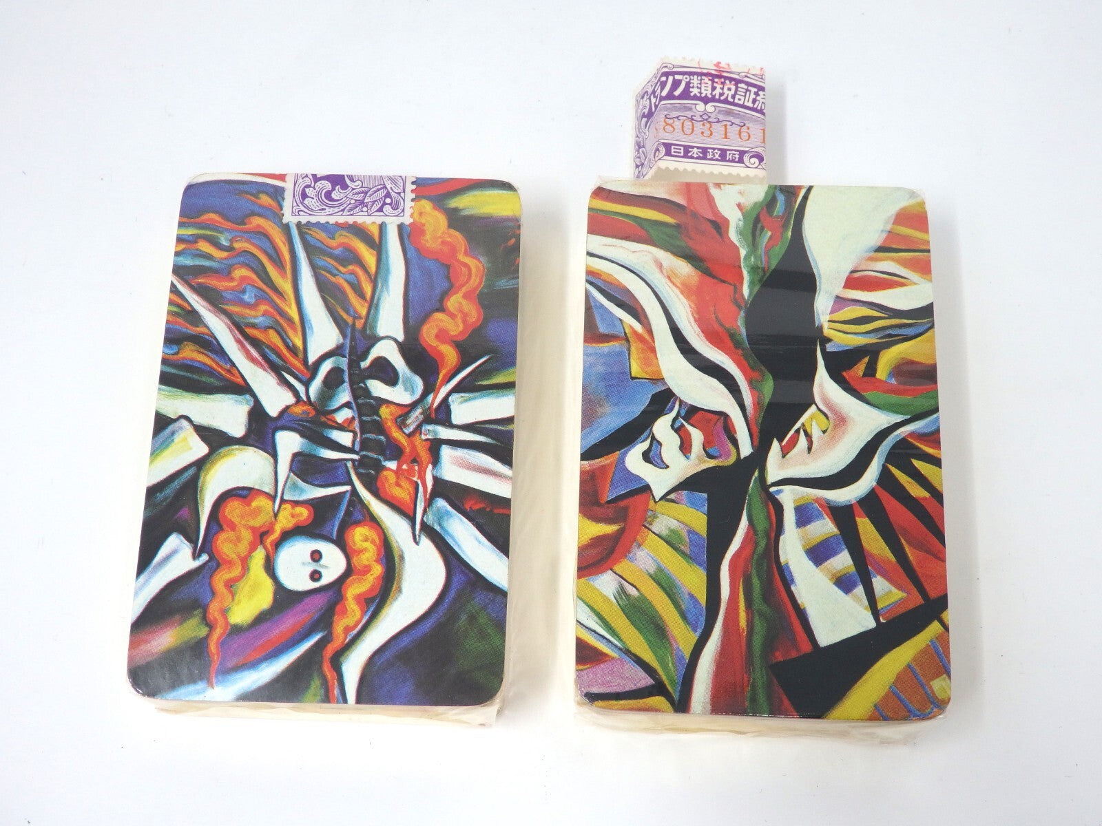 TARO OKAMOTO Art Vintage Playing Cards 2 deck Sealed Red Box GIFT Mint Rare JPN