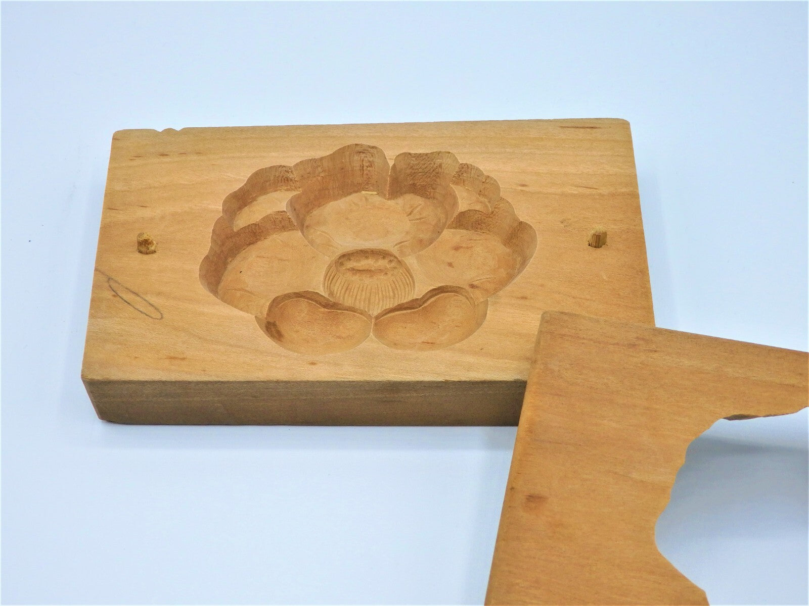 WAGASHI Kashigata Japanese Sweets Wooden Mold Camellia Vintage Pastry Cake #2