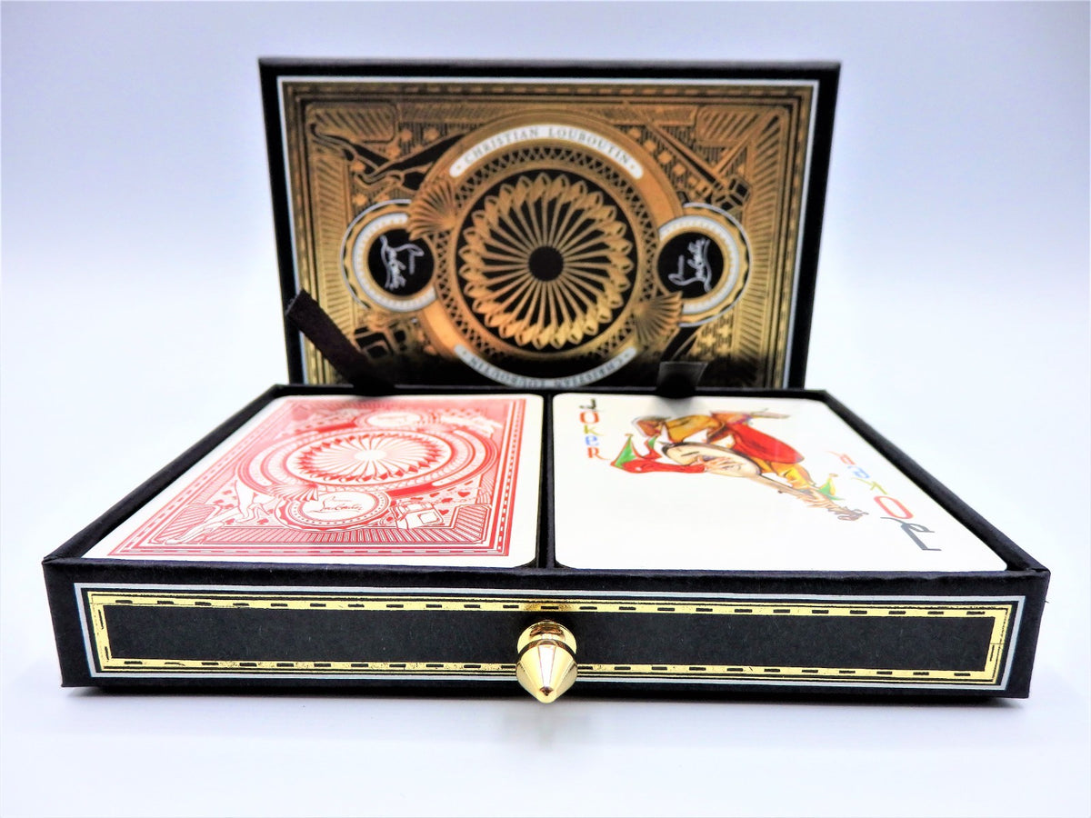 Christian Louboutin 2 Deck of Playing Cards Poker Game Sealed Luxury Box Gitt