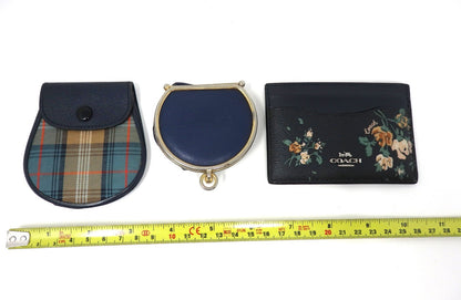 Vintage Christian Dior Coin Purse + Coach 91789 Card Case + Scotch House Lot 3pc