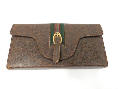 OLD GUCCI Sherry Line Vintage Leather Case 3 Decks Playing Cards & Score Rare