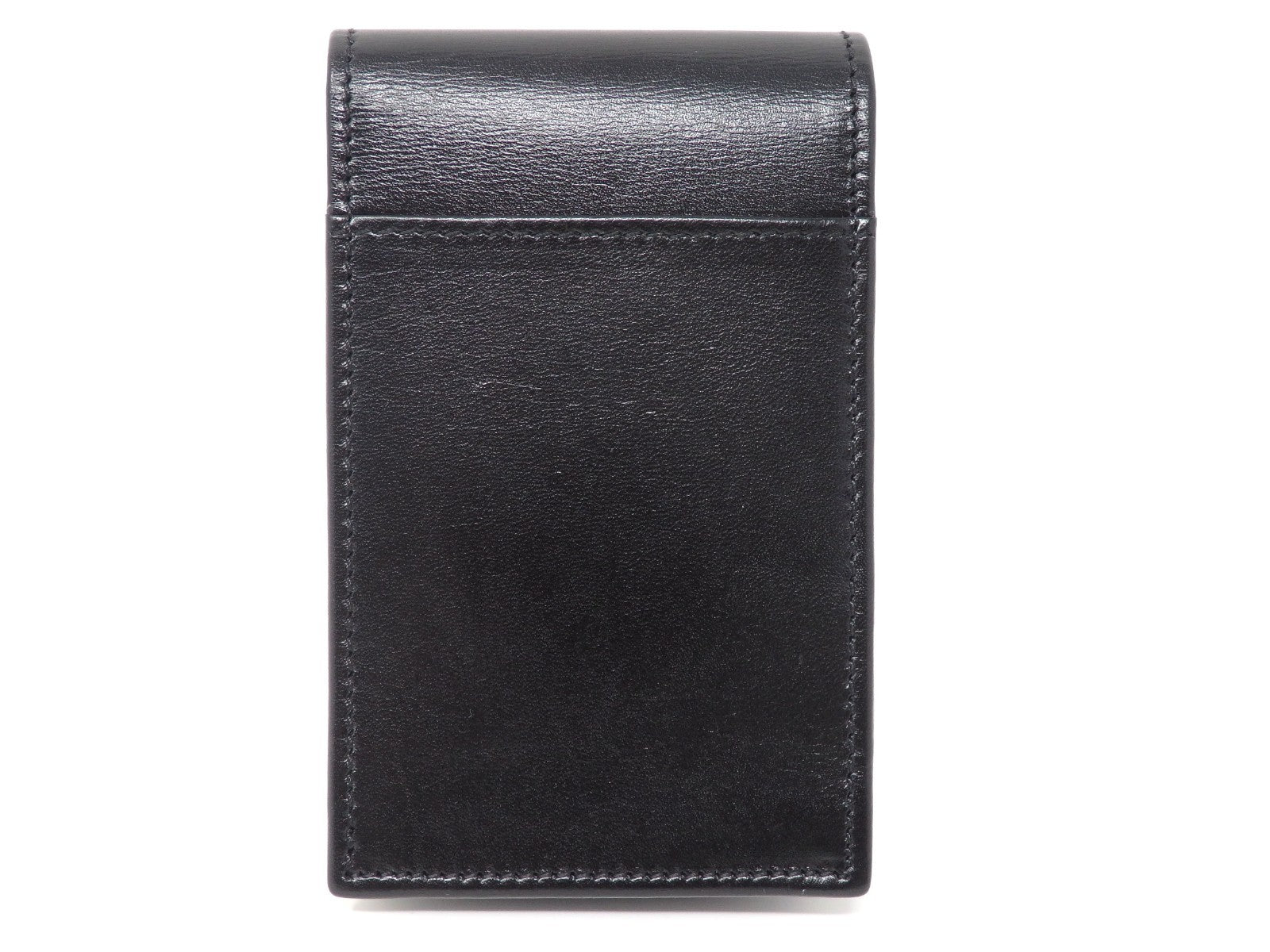 Dolce & Gabbana DG Logo Black Leather Cigarette Case Gold Tone Box Card Rare JPN