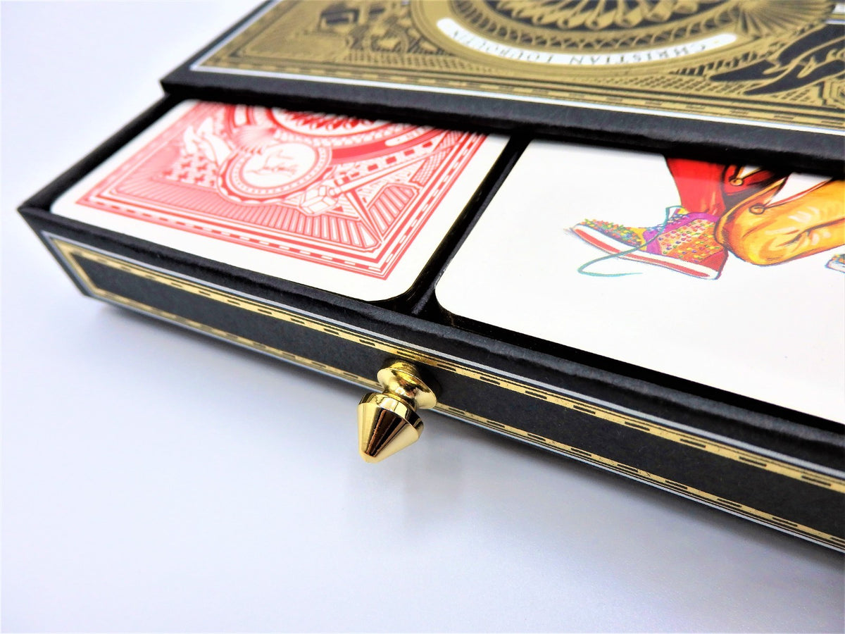 Christian Louboutin 2 Deck of Playing Cards Poker Game Sealed Luxury Box Gitt