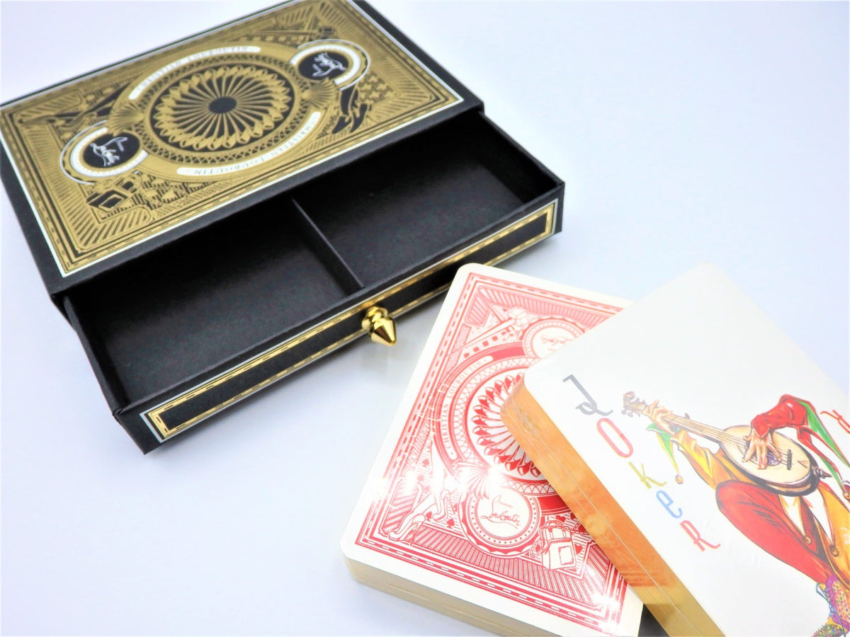 Christian Louboutin 2 Deck of Playing Cards Poker Game Sealed Luxury Box Gitt