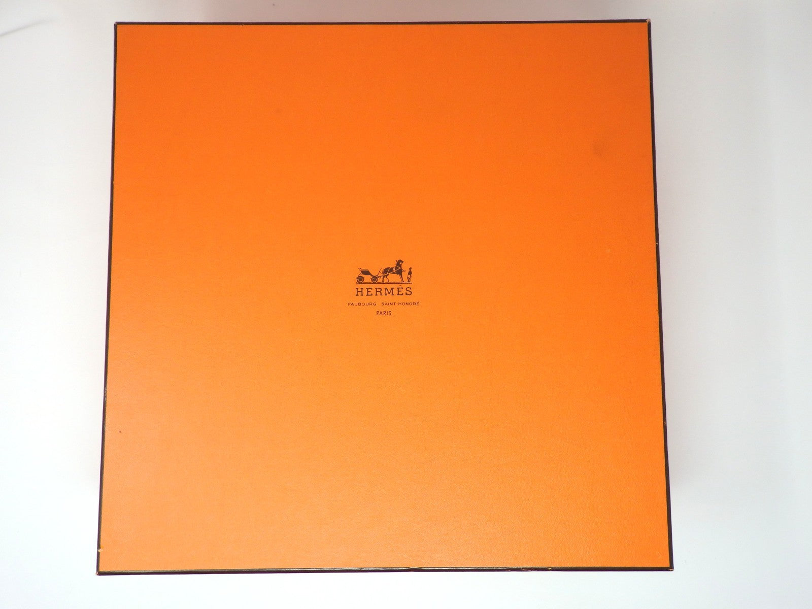 HERMES Orange Empty Storage Gift Box Birkin Kelly W/ Storage bag 34.5×34.5×14