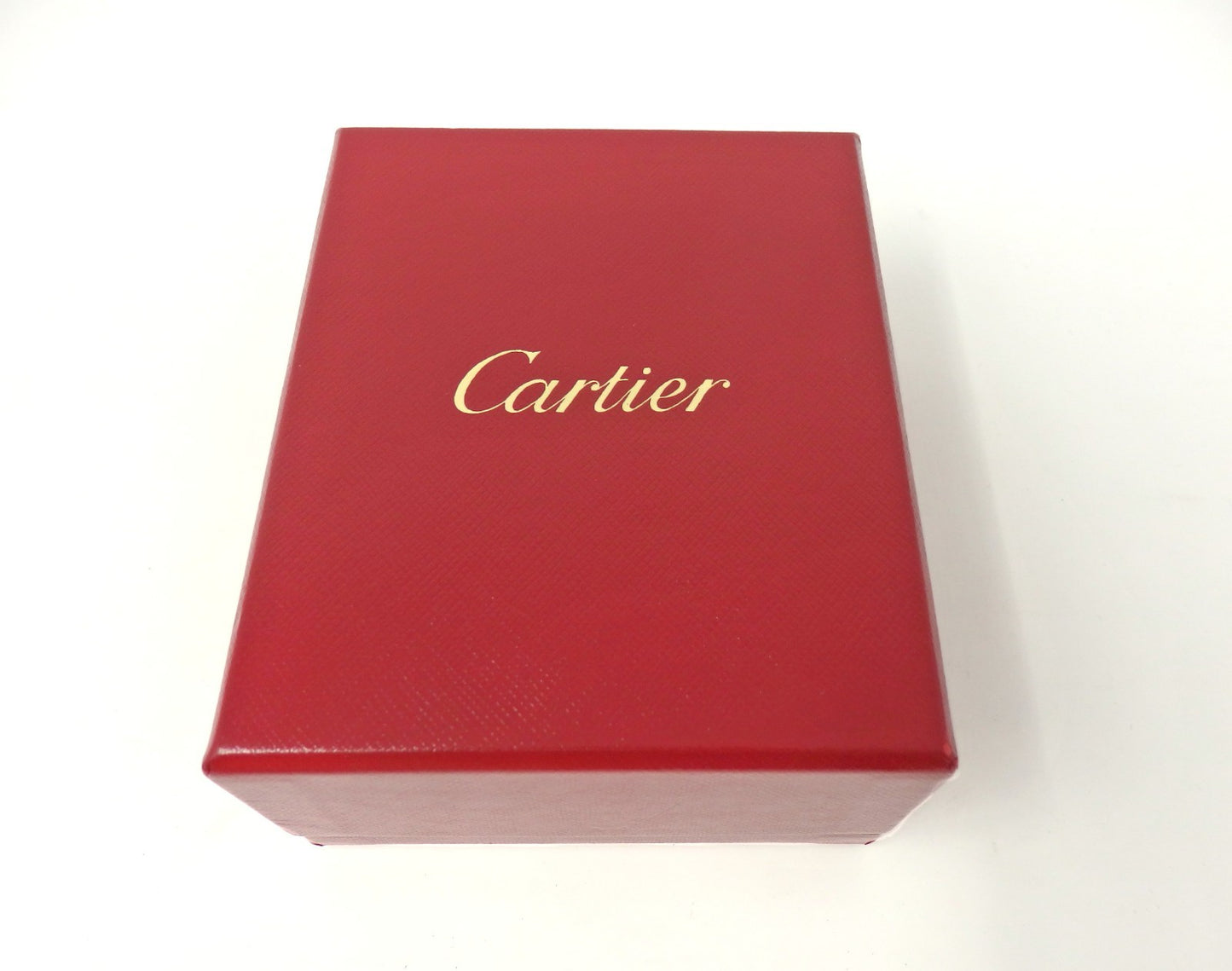 Cartier Double Wedding Band Pair Ring Presentation Box Red Empty w/ 2 Holders