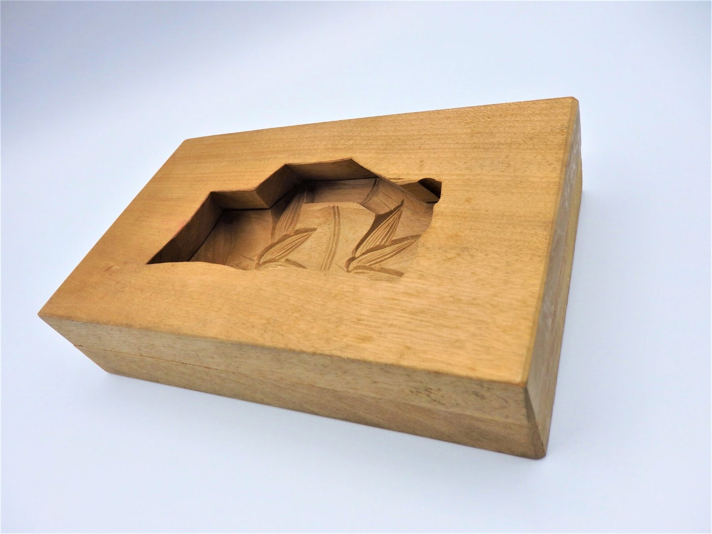 WAGASHI Kashigata Japanese Sweets Wooden Mold Bamboo Vintage Pastry Cake Rare #3