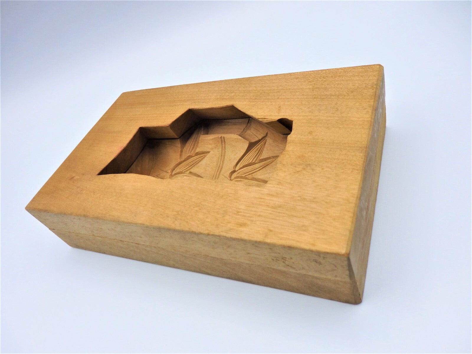 WAGASHI Kashigata Japanese Sweets Wooden Mold Bamboo Vintage Pastry Cake Rare #3
