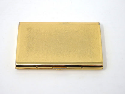 YVES SAINT LAURENT YSL Logo Vintage Cigarette Holder Card Case Gold Black Gray