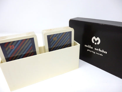 mila schon 2 Deck Playing Cards Sealed Vintage Poker Game Auth Classic Box Rare
