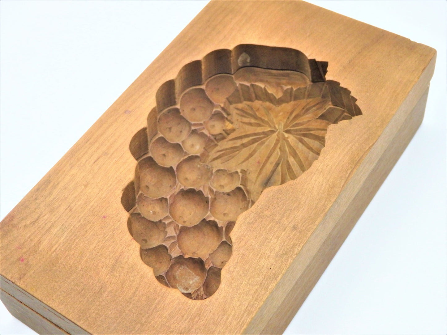WAGASHI Kashigata Japanese Sweets Wooden Mold Grape Vintage Pastry Cake Rare #1