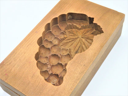WAGASHI Kashigata Japanese Sweets Wooden Mold Grape Vintage Pastry Cake Rare #1