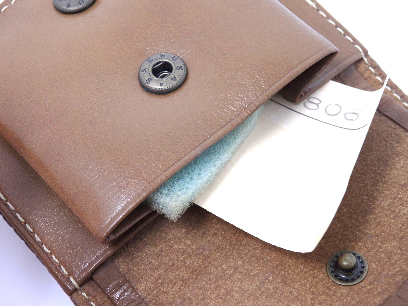 Set of 2 Vintage CHARLES JOURDAN Actif Paris Leather Cigarette & Coin Case MINT