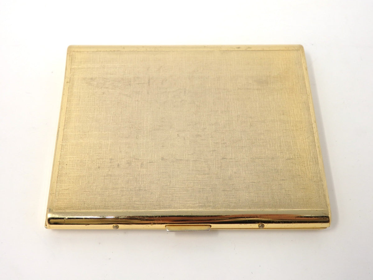 Emanuel Ungaro Cigarette Holder Card Case Metal Black Gold Classic Simple Rare