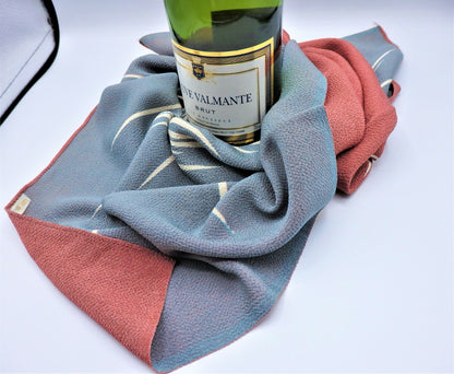 FUROSHIKI Japanese Wrapping Cloth SILK 100 Fabric Chirimen Reversible Multicover