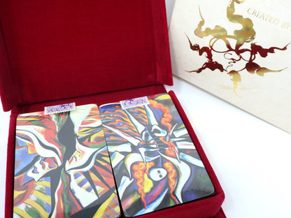 TARO OKAMOTO Art Vintage Playing Cards 2 deck Sealed Red Box GIFT Mint Rare JPN