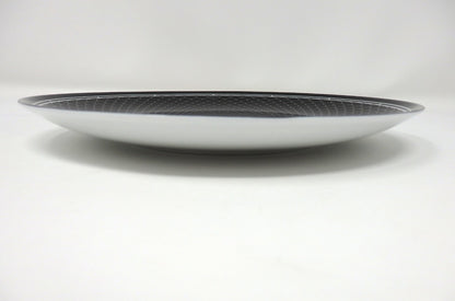 HERMES H Deco Porcelain Plate Black 21.5cm Tableware Dish w/ Box Made in France
