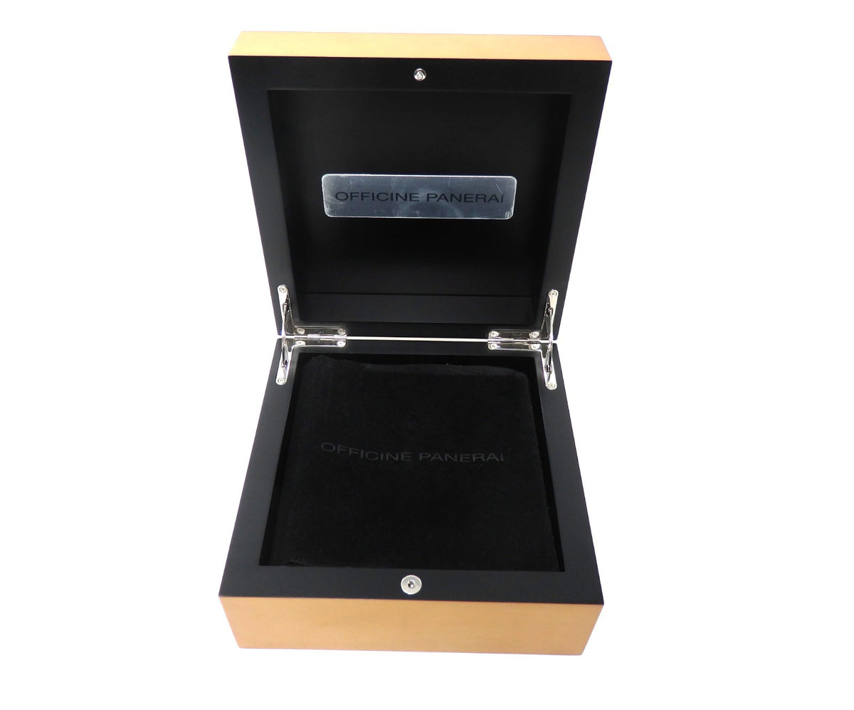 OFFICINE PANERAI Watch Box Case Storage Wood Empty Genuine Belt Booklets Bezel