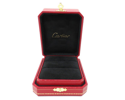 Cartier Double Wedding Band Pair Ring Presentation Box Red Empty w/ 2 Holders