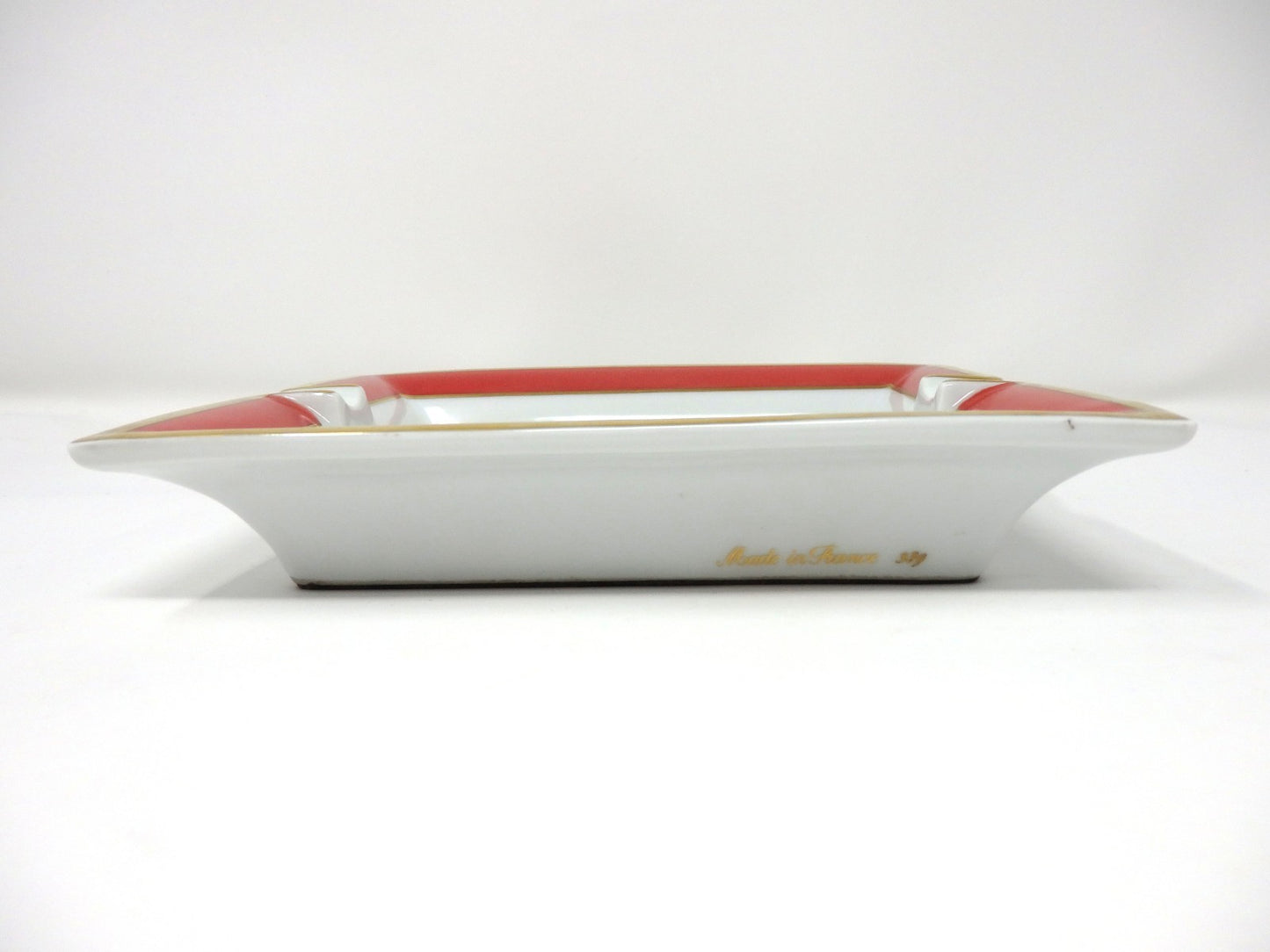 HERMES Ashtray Porcelain Exotic Bird Motif Interior Tableware Plate Gift Boxed